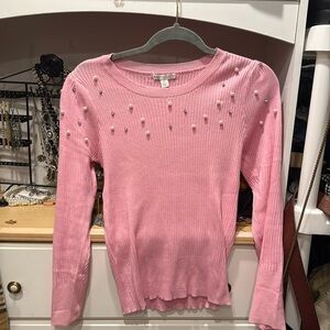 Super cute pink embellished sweater
